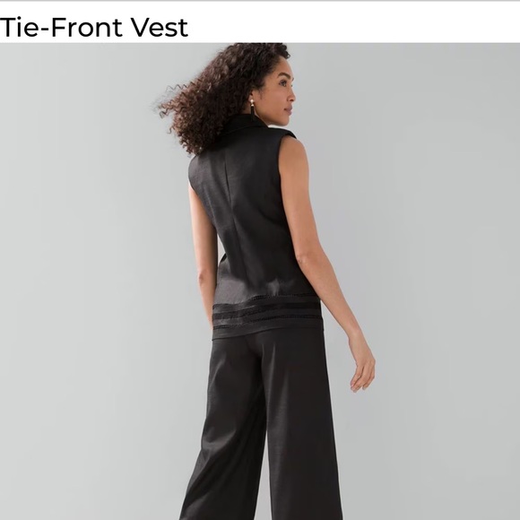 WHBM TIE FRONT VEST, size 00, NWT - Picture 2 of 8